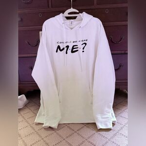 Friends long sleevewhite soft hoody "Could I Be More ME?" special drop XL NWOT